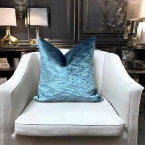 Luxurious Teal Blue Velvet Decorative pillow cover-Housewarming Gift-Stylish Home decor-Interior Design-Elegance Throw Pillow Case