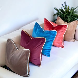 Velvet Customize Unique Style Piping Pillow covers