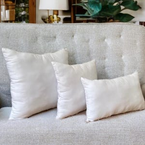 Cotton Washable Pillow Insert with Zipper,Cozy Minimal and Practical Decorative Pillow Insert,All Sizes Inserts-Long Lumbar Insert