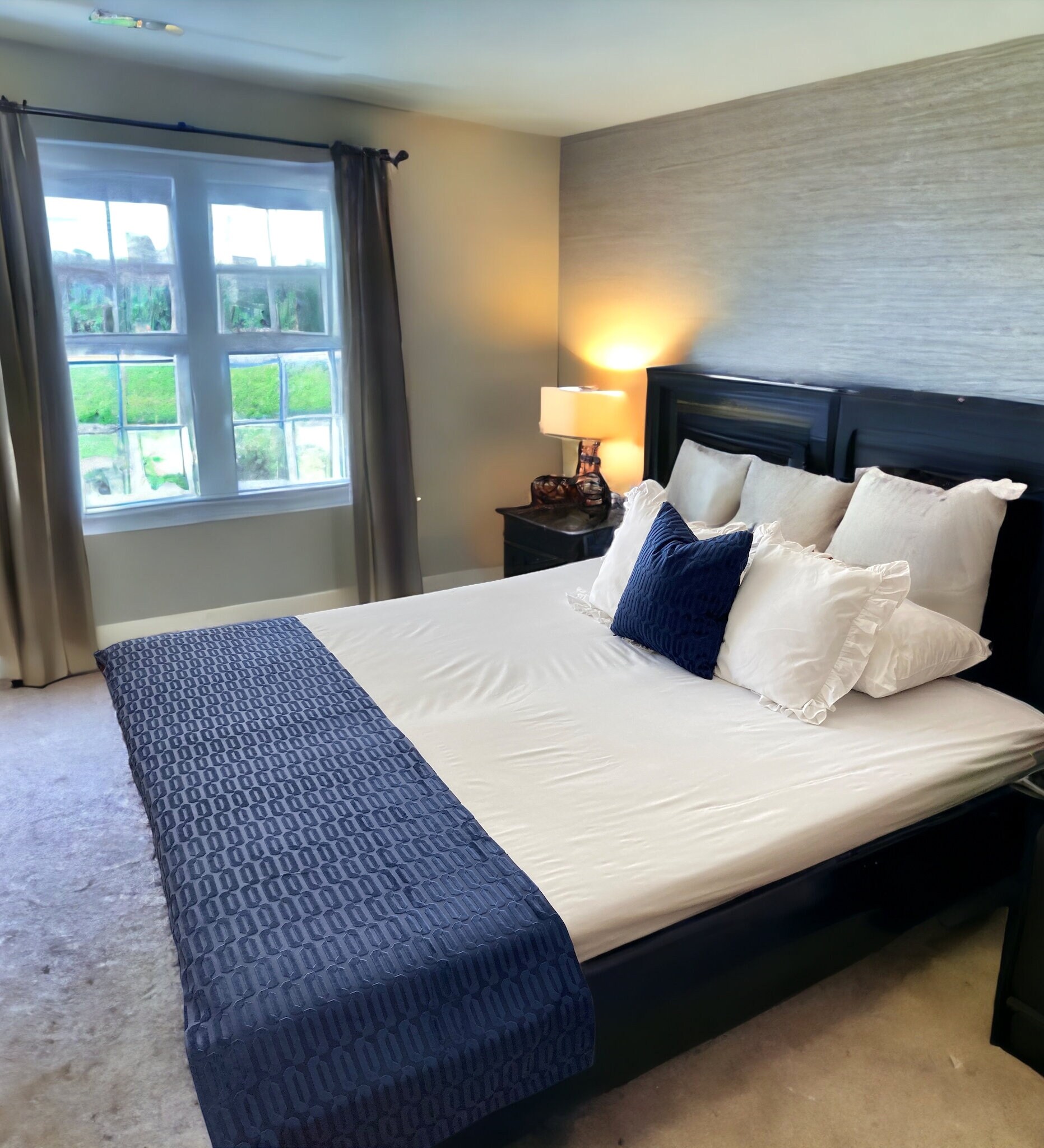 Navy Blue Velvet Bed Runner,christmas Gift,housewarming,bedroom Decor,gift Idea,boho Decor