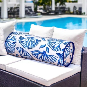 Stylish Garden outdoor accessories elegance coral patterned decorative bolster cover