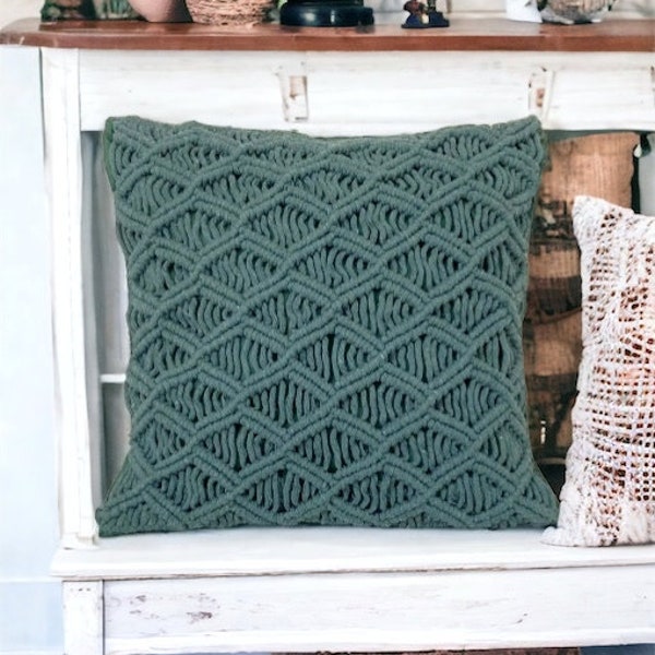 Macrame Pillow Cover Etsy