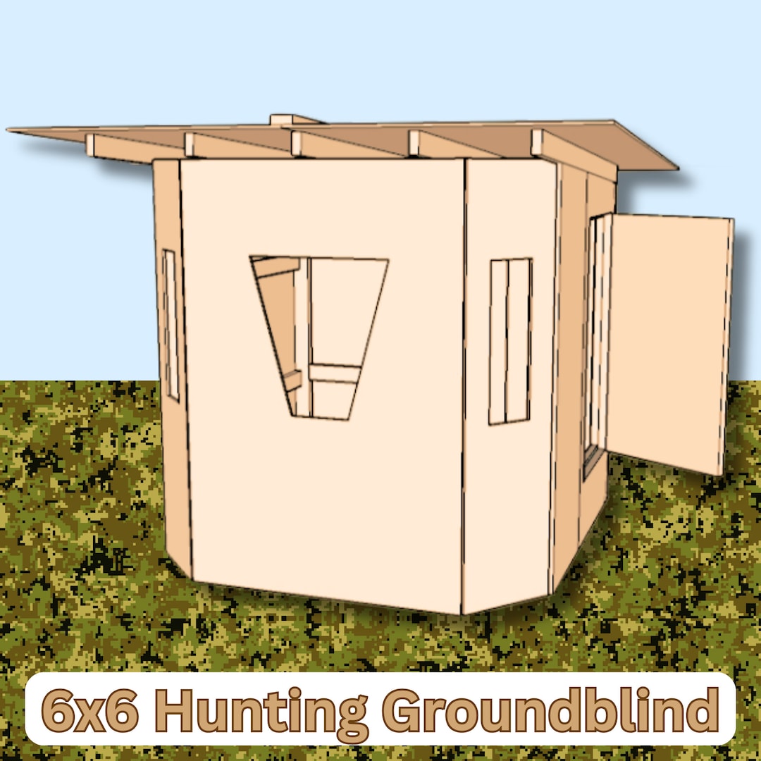 6x6 Hunting Ground Blind DIY Plans Bow Blind Plans Deer Hunting Blind Groundblind Plans DIY PDF