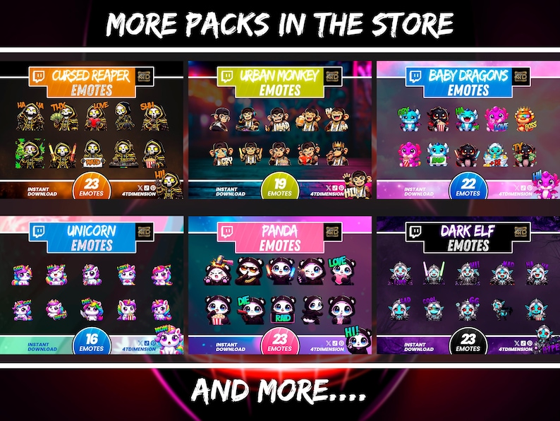 Custom Twitch Emotes Animated and Static, Personalized Emotes for ...