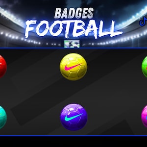 Football sub badges, contraction sub badges, contraction badges, bit badges, football ball sub badges, Fifa, Discord Badges, Twitch Badges.