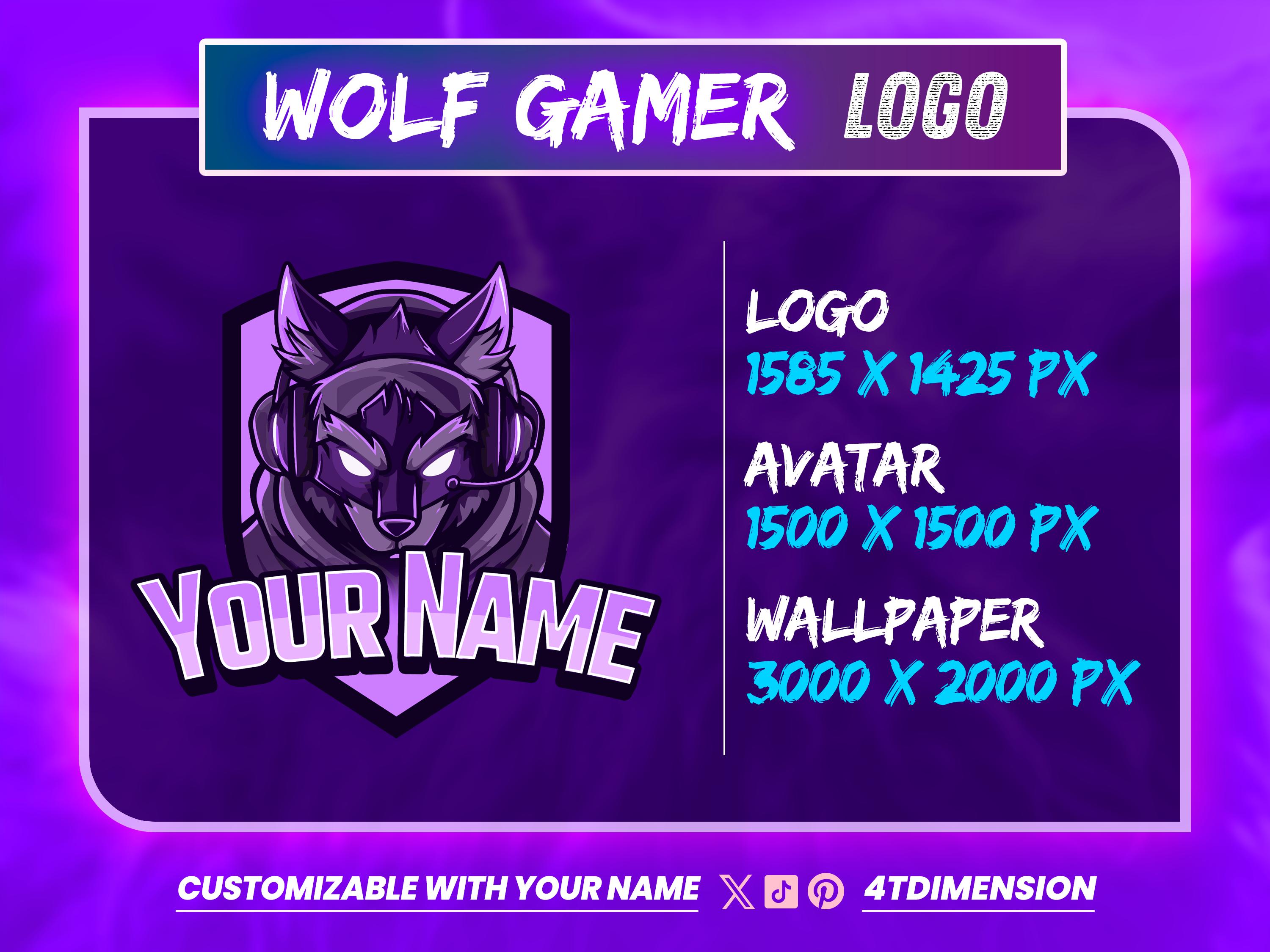Twitch Wolf Logo, Gaming Logo, Logo Design, Mascot Logo, Streaming Logo ...
