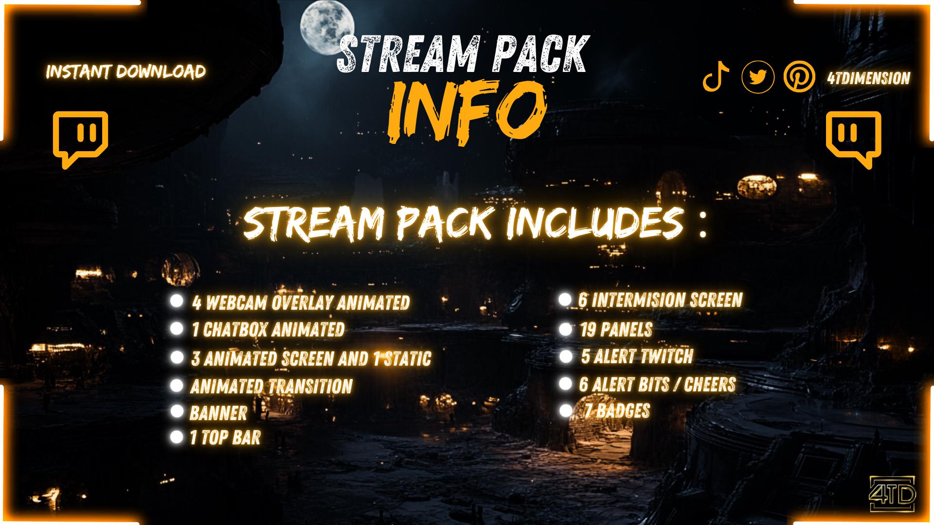 Animated Stream Pack Star Wars Orange, Stream Overlay, Webcam Overlay ...