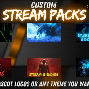 Custom design of Stream packs / Custom Streampacks / Overlay / Screens / Panels / Alerts / Webcams / Intermissions / Badges / Twitch