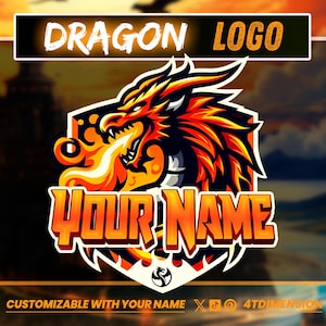 Twitch Dragon logo, Gaming logo, logo design, Mascot logo, streaming logo, vtuber logo, discord logo, youtube logo, tiktok logo, Kick Logo.