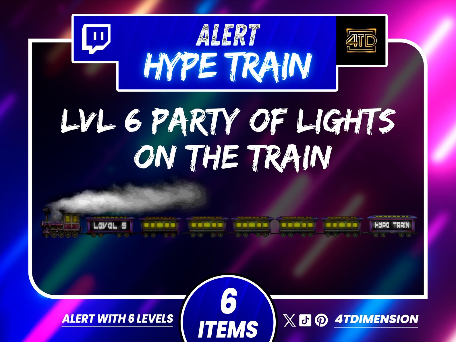 Comedy Alert Level Twitch Alerts, Animated Hype Train Alerts, Animated Twitch Alerts ...