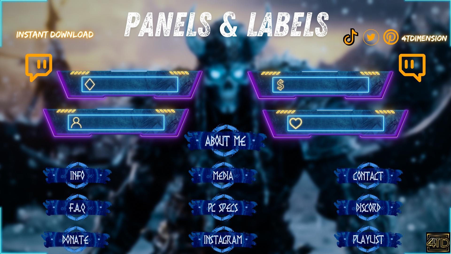 Animated Stream Pack Viking, Stream Overlay, Webcam Overlay, Twitch ...