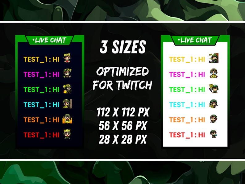 Animated Emotes Soldier for Twitch Streamers, Gamer Reaction Emotes ...