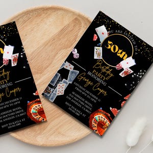 Editable Casino Birthday Invitation, 30th 40th 50th Poker Birthday Party, Casino Game Night Party, Casino Retirement, Playing Cards Poker