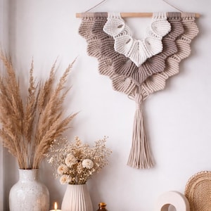 Macrame Shell Wall Hanging Video Tutorial, DIY Pattern (PDF)