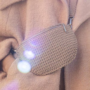Modèle de sac banane au crochet, sac banane, sac bandoulière DIY, tutoriel mini sac bandoulière, sac en corde au crochet, sac d'été tendance, PDF pour débutants