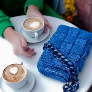 Patrón de bolso bandolera de crochet / Bolso de cuerda fácil (PDF + videotutorial) / Bolso de crochet para principiantes