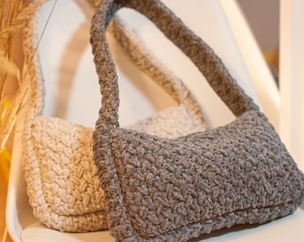 Hygge Crochet Bag Pattern – Step-by-Step Video Tutorial in English, DIY Chunky Crochet Tote, Easy Crochet Bag for Beginners