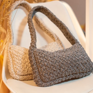 Crochet pattern Hygge bag video tutorial, crochet bag pattern, chunky bag crochet DIY, easy crochet pattern, DIY crochet bag, step by step