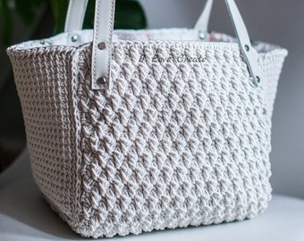 Crochet pattern Mishel tote bag video tutorial, step by step video tutorial in English, crochet tote pattern, crochet bag tutorial