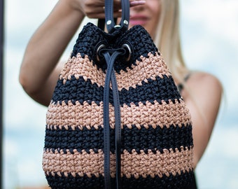 Crochet backpack pattern, Malta backpack video tutorial, crochet raffia backpack pattern, crochet pattern PDF, summer crochet backpack