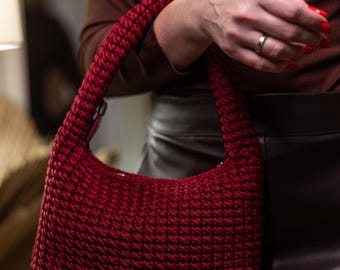 Crochet Hobo Bag Pattern PDF + Video Tutorial in English