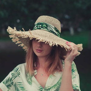 Raffia Crochet Hat Patterns for Women, Summer Crochet Hat Pattern, Vacation Sun Hat Pattern with Video Tutorial Step-by-Step Easy to Follow