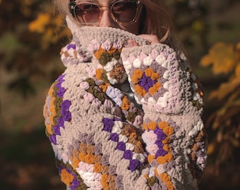 Crochet pattern Granny square sweater, crochet sweater video tutorial, granny square crochet pattern, qranny square sweater crochet DIY