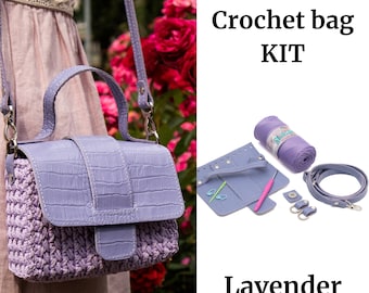 Komplettes Häkeltasche-Kit Anfängerfreundlich, DIY häkeln Geldbörse Kit, Erstellen Sie Ihre eigene kleine Häkeltasche, perfektes handgemachtes Geschenk für Schwester