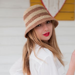 Raffia Sun Hat Crochet Pattern: Step-by-Step Video Tutorial for Stylish Bucket Hat