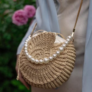 Raffia Shell Bag Crochet Pattern | Vacation-Ready DIY Purse | Easy PDF + Video Tutorial in English | Crochet Raffia Shell Bag Pattern PDF