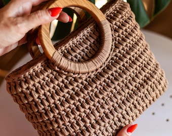 Crochet Bag Pattern, Basket Purse Pattern PDF & Video in English