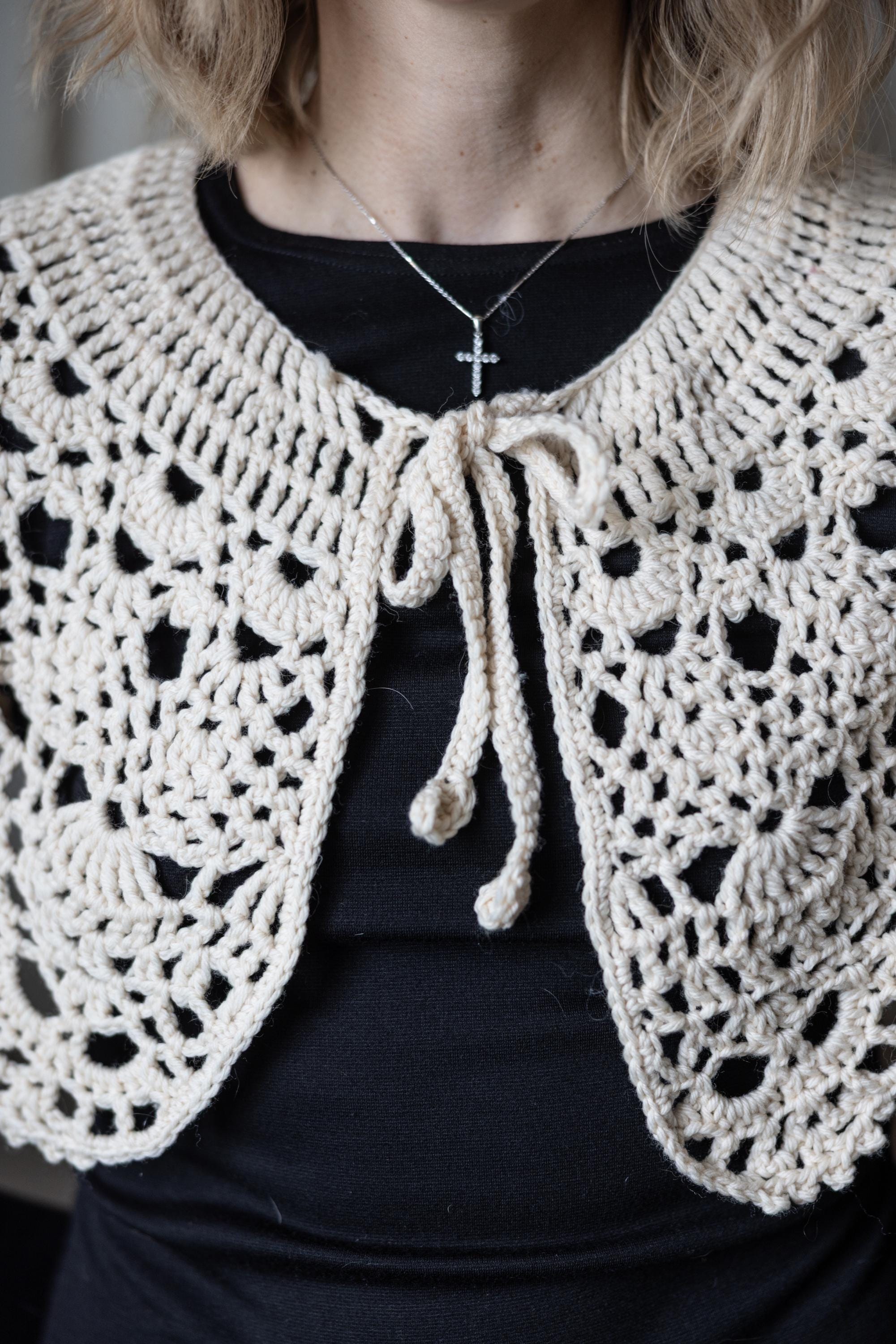 Crochet Lace Capelet Pattern PDF | Vintage Shoulder Collar / Peplum ...