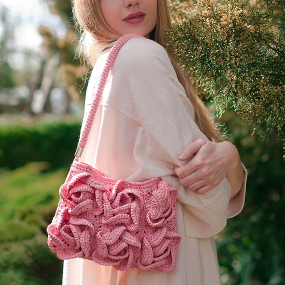 Crochet Pattern Magnolia Bag Video Tutorial Crochet Flower Bag Pattern Raffia Bag Crochet DIY Crochet Shoulder Bag Raffia Bag Pattern Etsy Canada