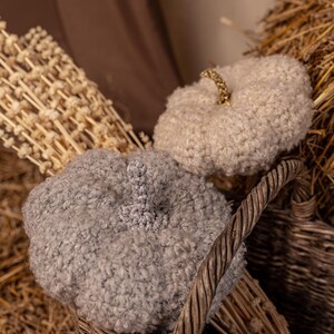 May include: Two gray and white fuzzy berets in a wicker basket with dried flowers.