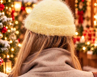 Crochet Beanie DIY, Fluffy Winter Hat Downloadable Pattern, Winter Headwear Video Tutorial, Women's Winter Cap Guide, Creative Gift Idea