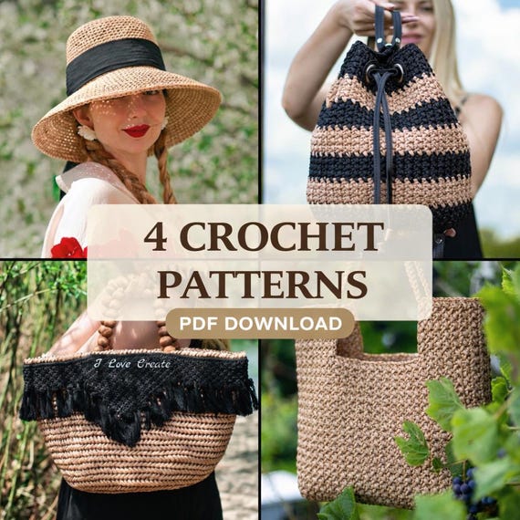 borsa rafia per cappelli