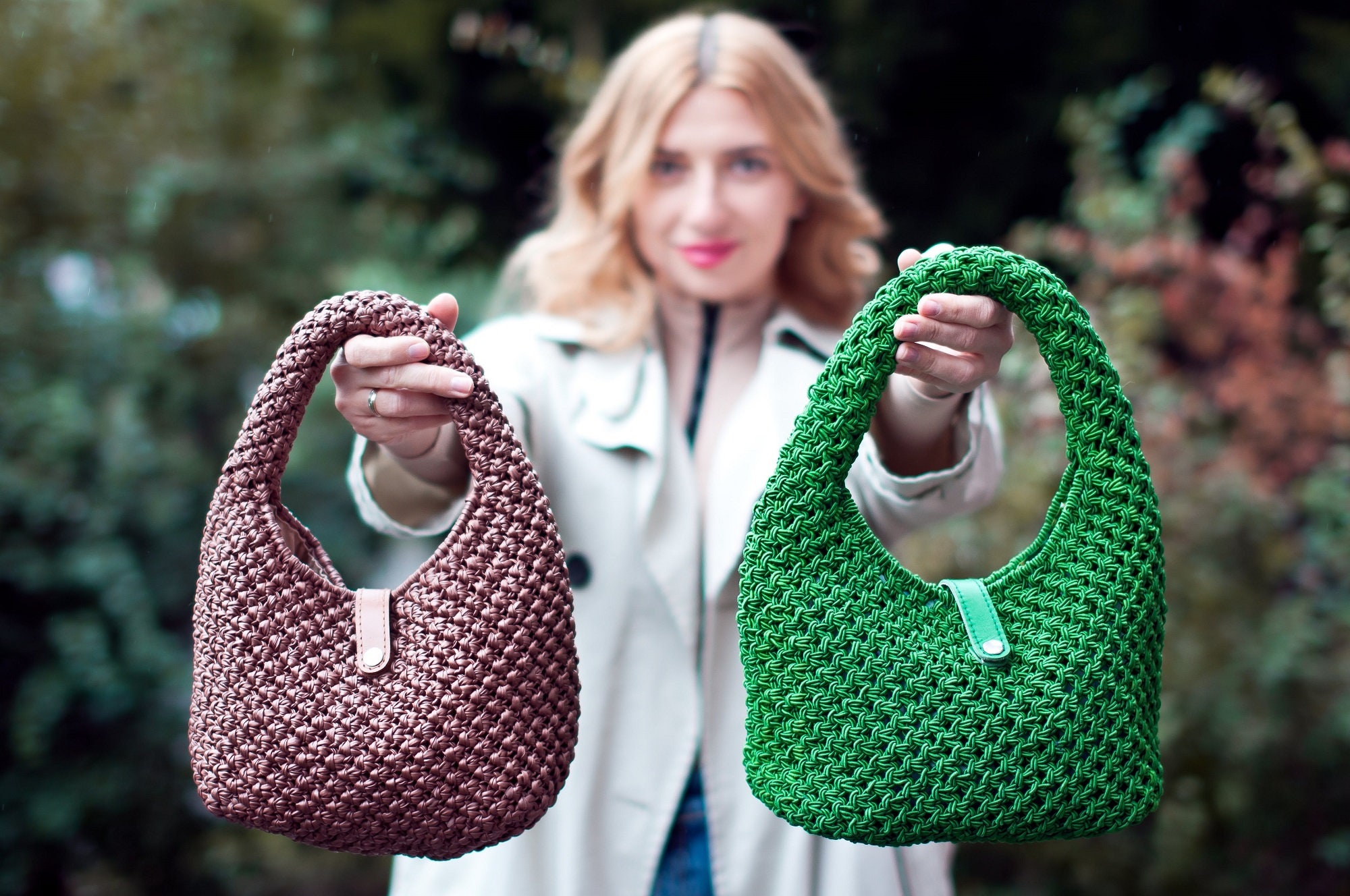 Macrame Pattern Moon Bag Video Tutorial, Macrame Handbag DIY, Macrame ...