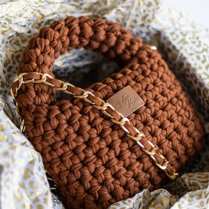Easy Crochet Bag Pattern, Chunky T-Shirt Yarn Bag DIY, Beginner-Friendly Crochet Handbag PDF, Step-by-Step Video And Photo Tutorial