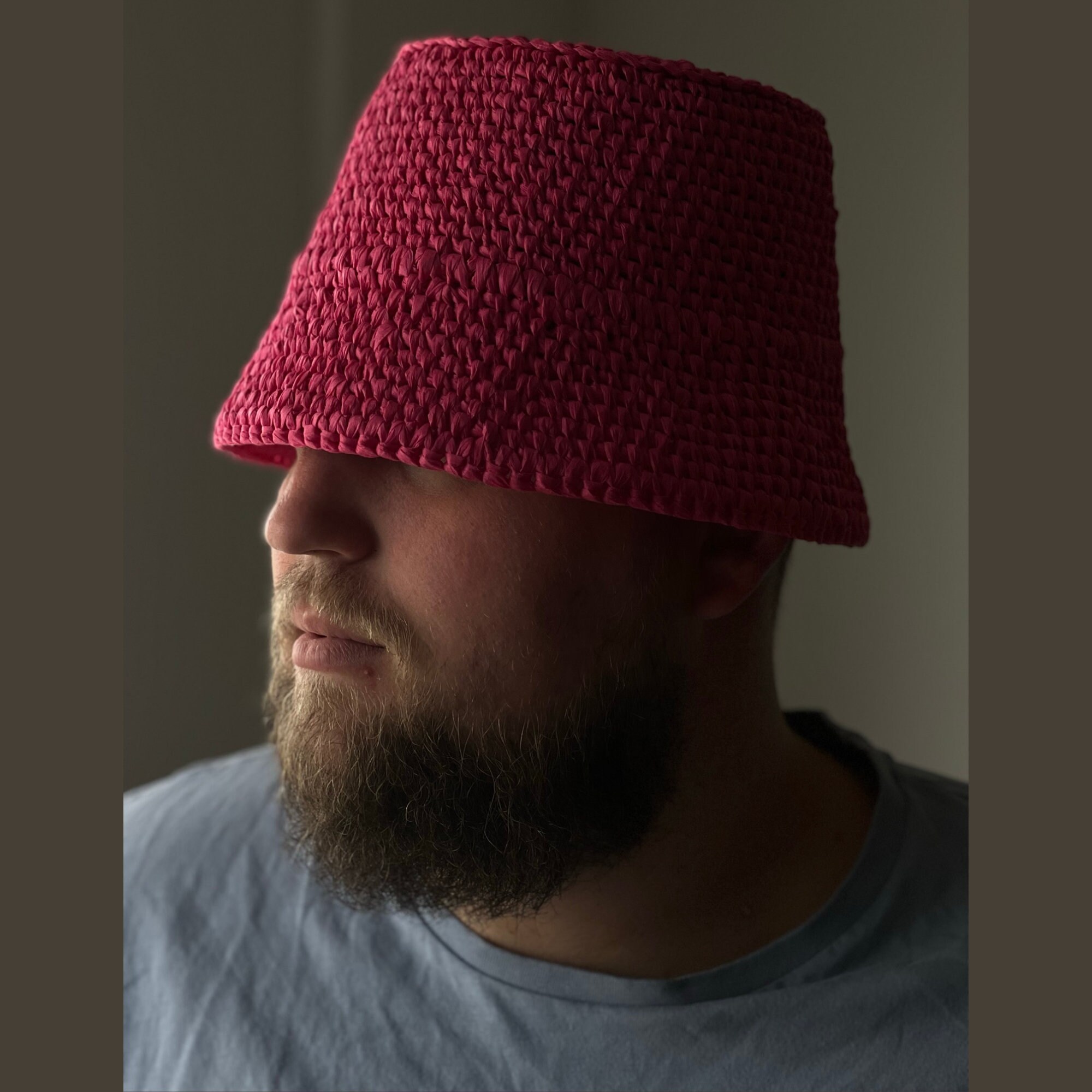 Crochet Raffia Bucket Hat Pattern PDF | Ruffle Summer Hat Tutorial for ...