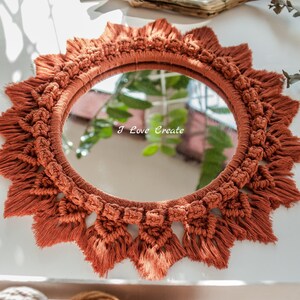 Macrame Mirror Pattern, DIY Macrame Wall Art, Modern Boho Wall Decor Video Tutorial, Boho Macrame Mirror PDF Pattern, Do It Yourself image 7