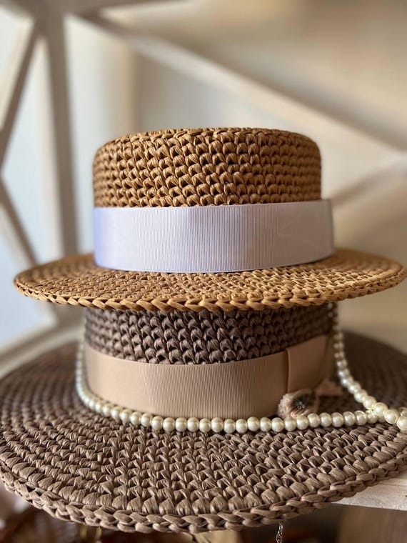 新品未使用新作VISVIM RAFFIA BOATER HAT W Crochet Raffia Boater Hat Pattern PDF | Wide Brim Summer Hat DIY