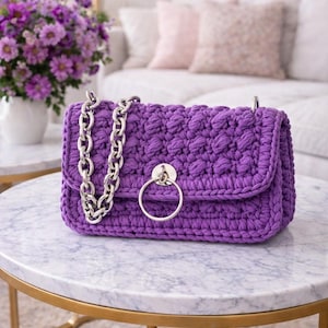 Patrón de bolso bandolera de crochet: Videotutorial (PDF)