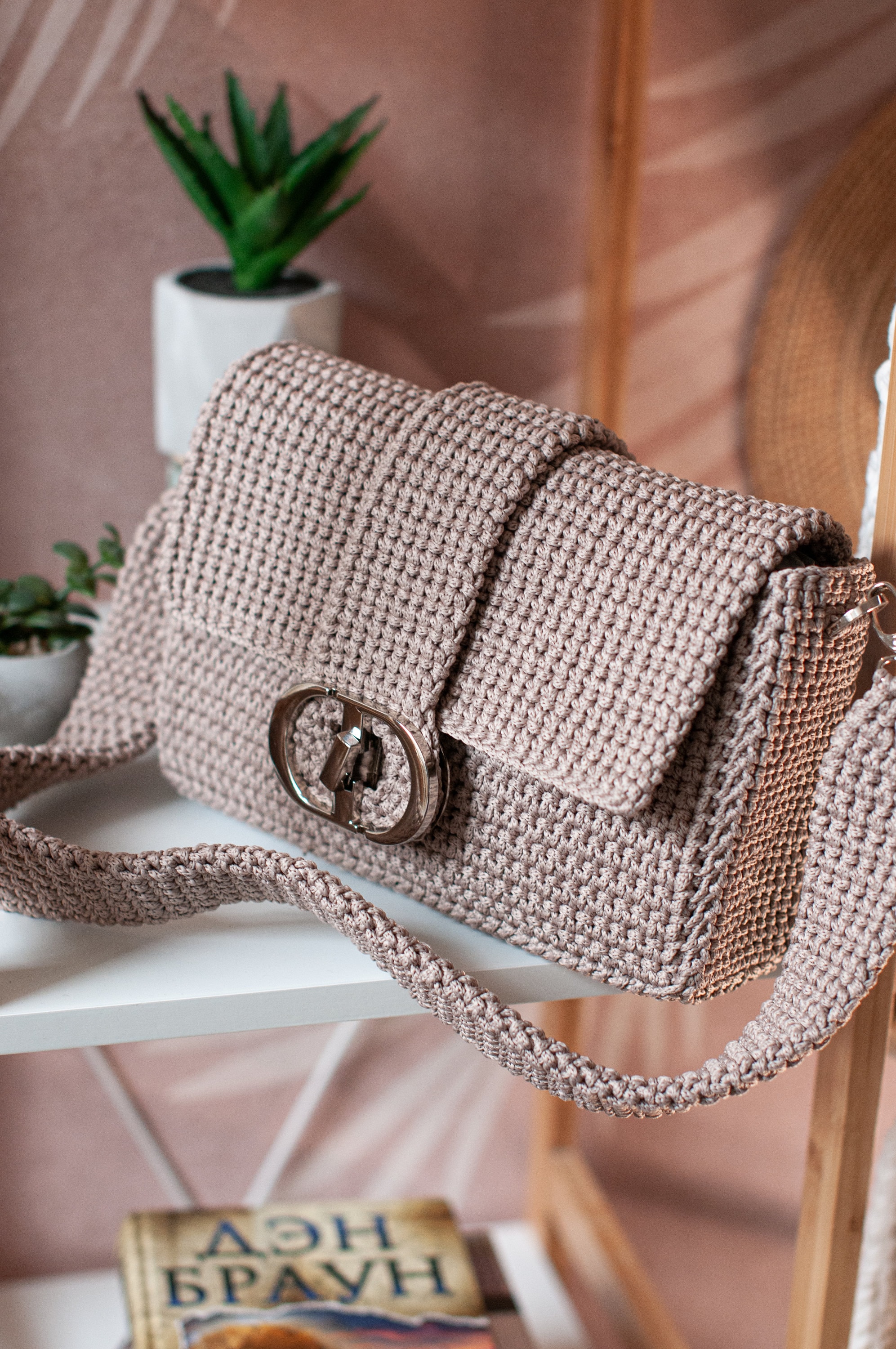 Crochet pattern Dee Dee video tutorial, crochet bag pattern, polyester rope bag crochet DIY