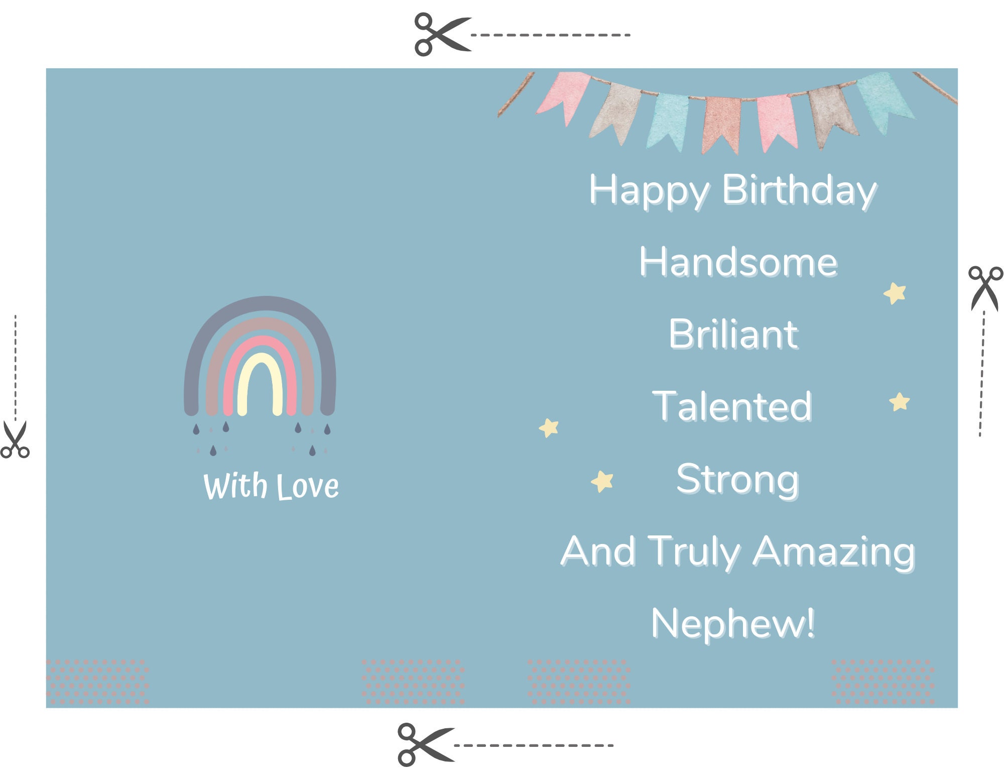 Birthday Printable Nephew, Birthday to My Nephew, Birthday for Boy ...