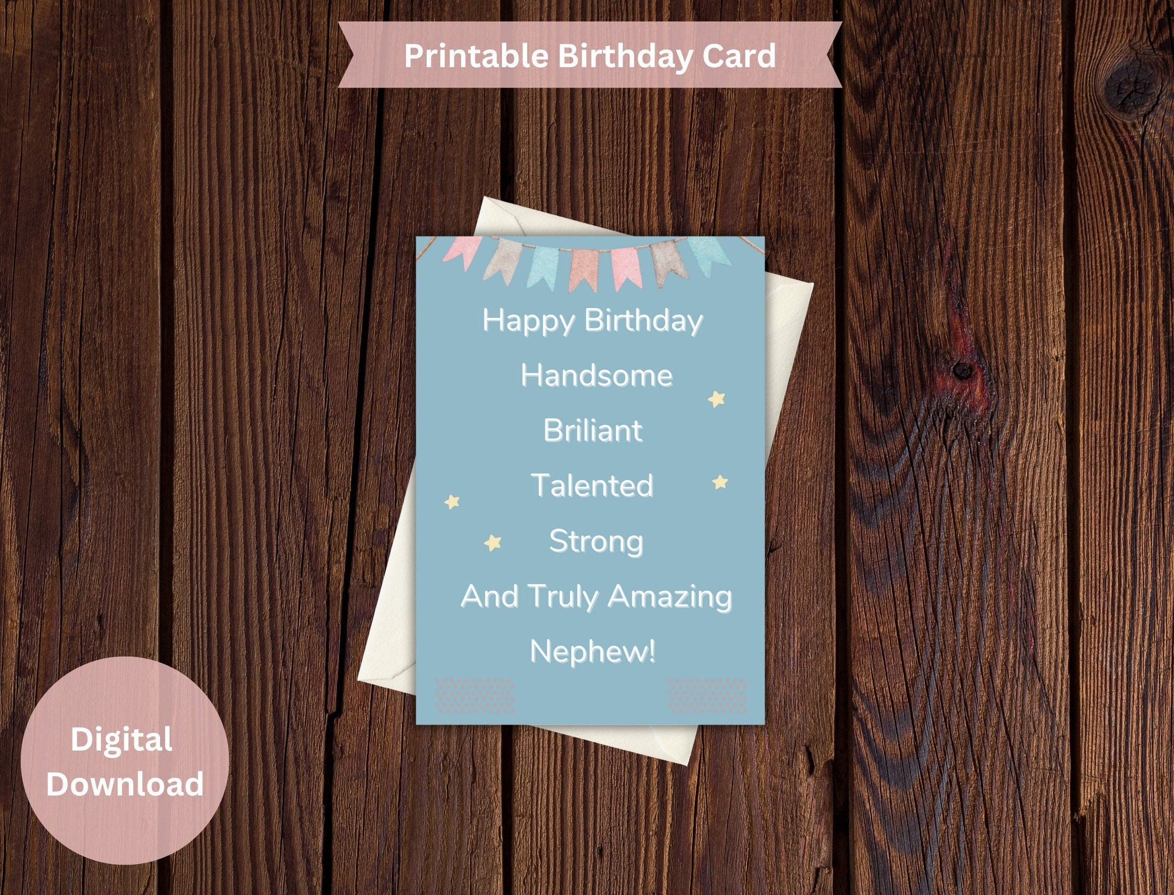 Birthday Printable Nephew, Birthday to My Nephew, Birthday for Boy, Printable Birthday for Boy ...