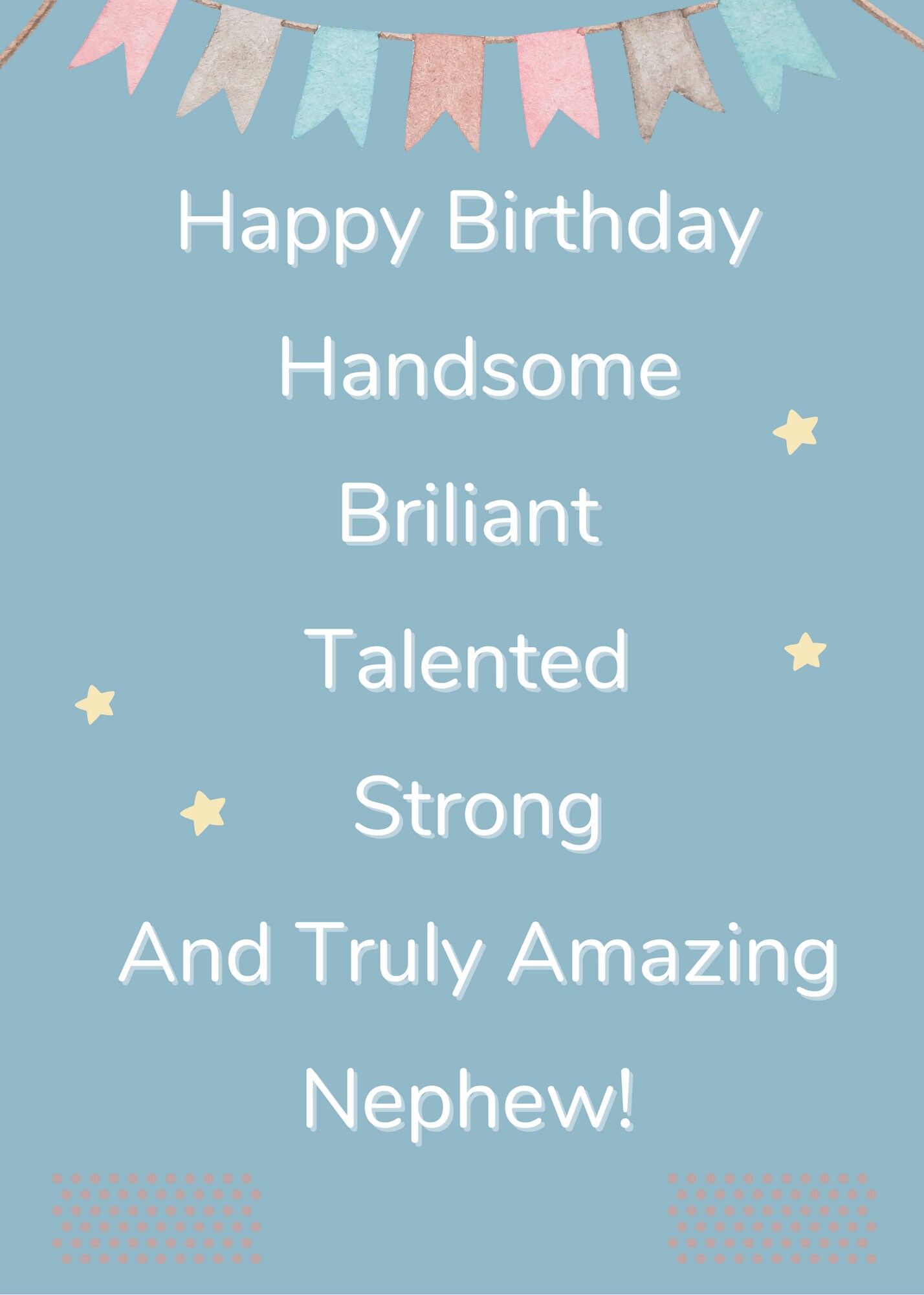 Birthday Printable Nephew, Birthday to My Nephew, Birthday for Boy ...