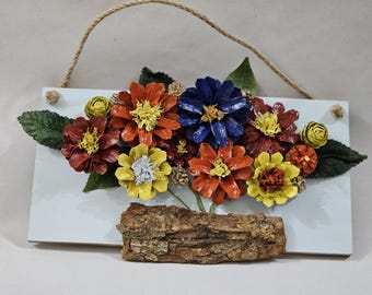 Hanging Wall Flower Bouquet Display