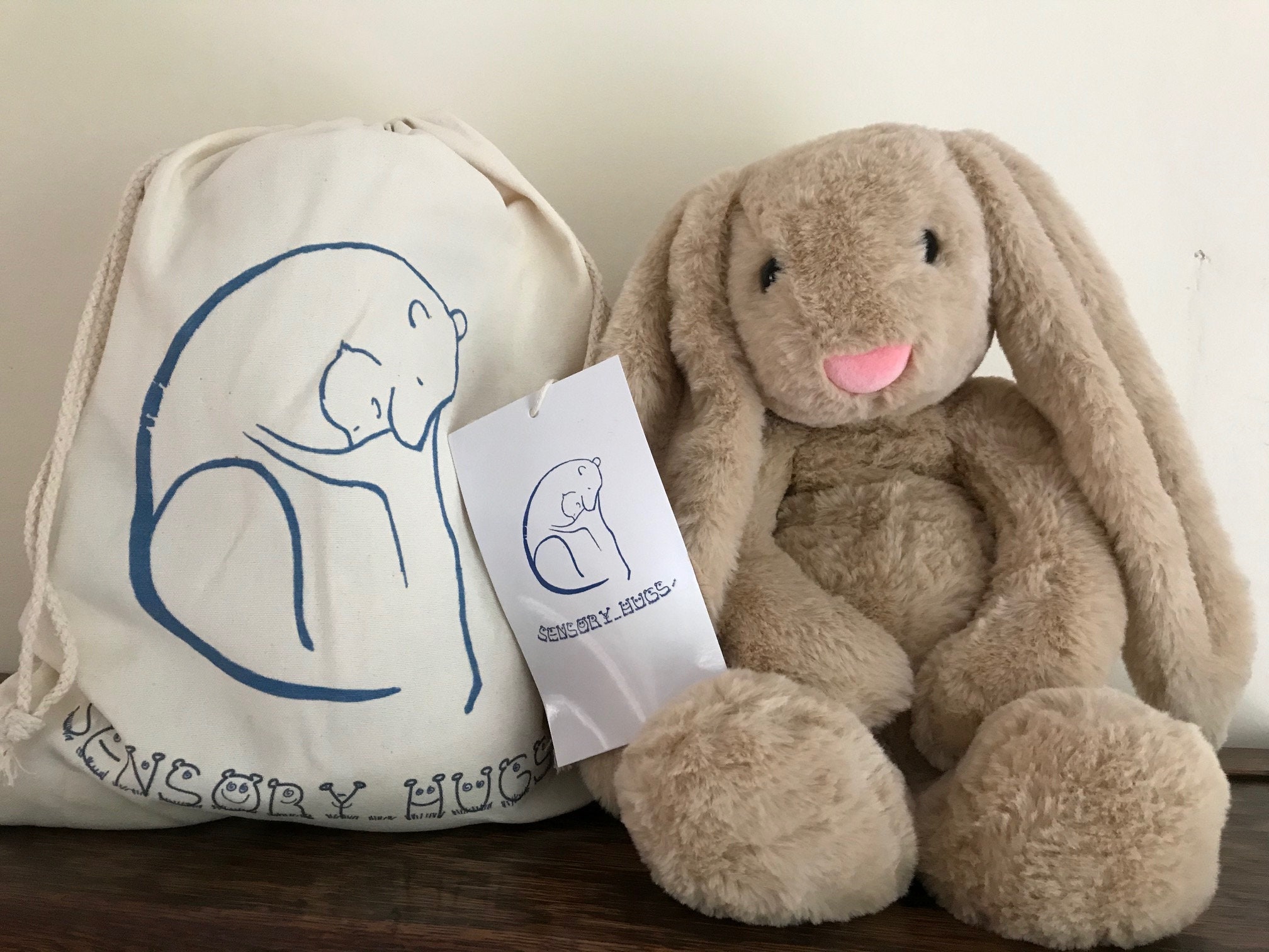 Weighted Beautiful Brown Rabbit. 35cm. 4lb With Knitted Embroidered ...