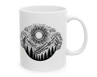 Rising Sun Ceramic Mug, (11oz, 15oz)