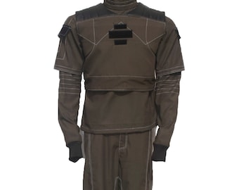Traje de vuelo personalizado Mandalorian Star War, traje de cazarrecompensas, traje de chaleco de 3 piezas